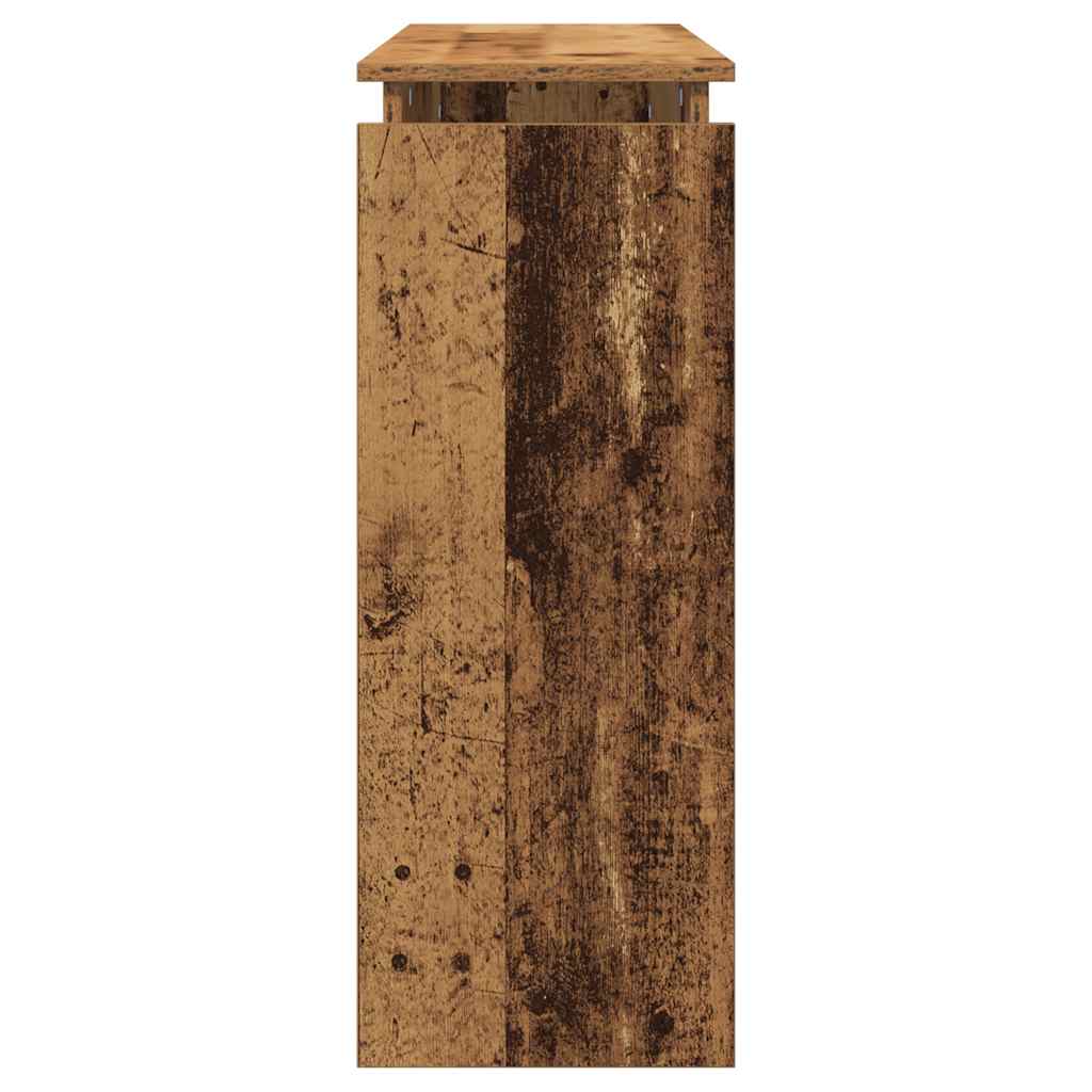 vidaXL Stolik konsolowy, stare drewno, wysoki połysk, 102x30x80 cm