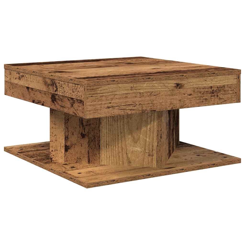 vidaXL Stolik kawowy, stare drewno, 55x55x30 cm