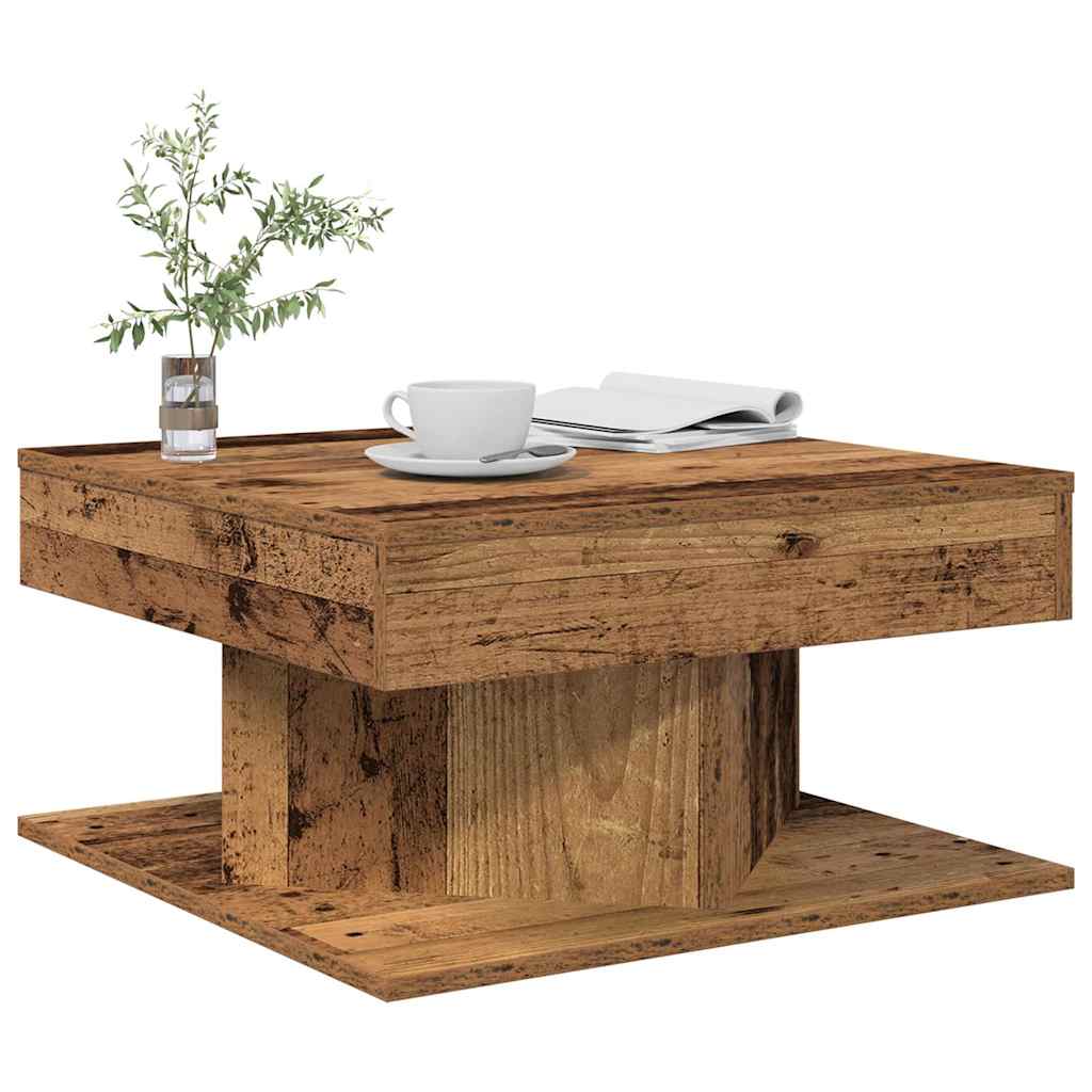 vidaXL Stolik kawowy, stare drewno, 55x55x30 cm