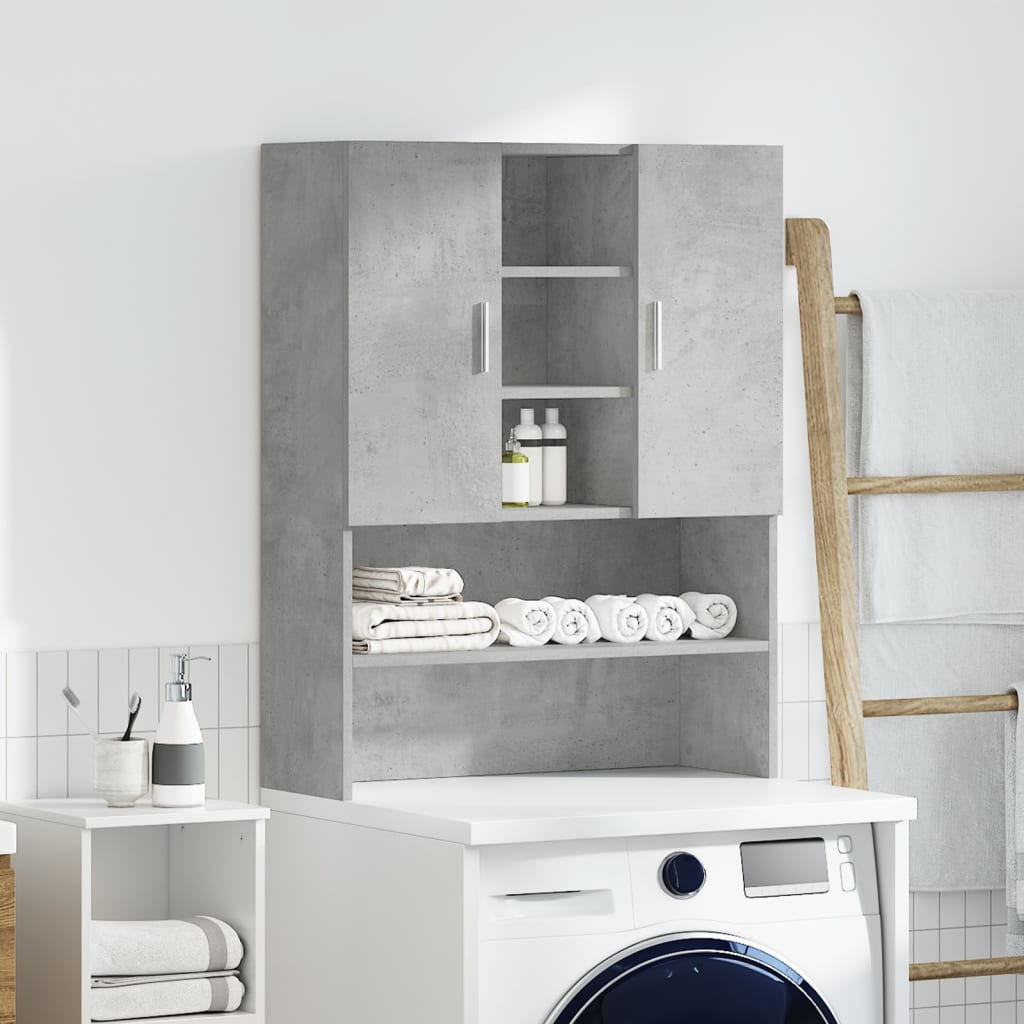 vidaXL Szafka na pralkę, szarość betonu, 70,5x25,5x90 cm