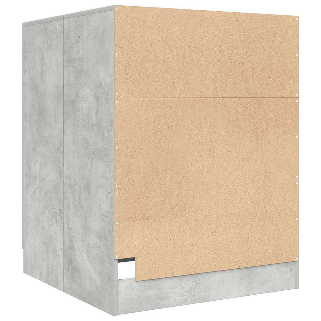 vidaXL Szafka na pralkę, szarość betonu, 70,5x71,5x91,5cm