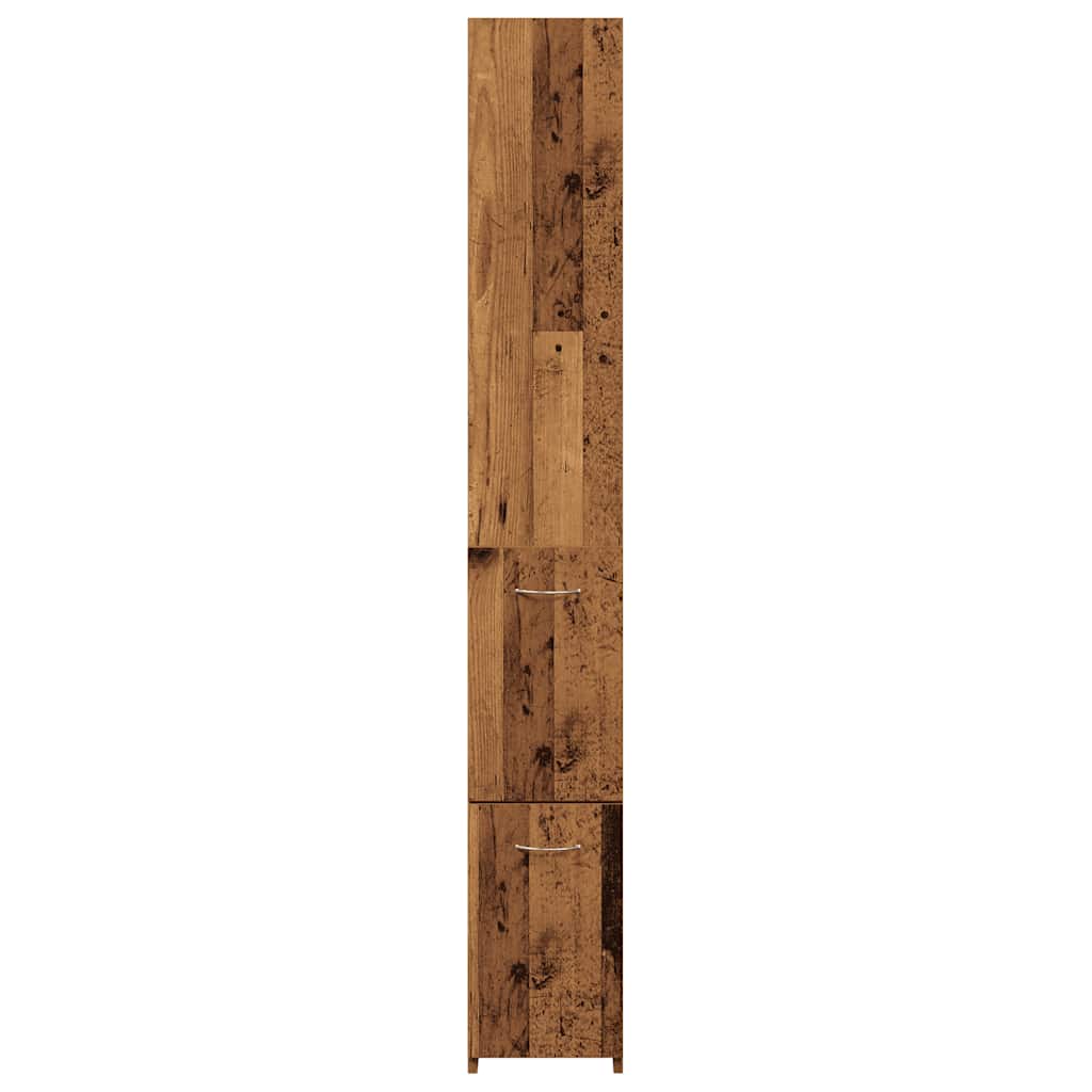 vidaXL Szafka łazienkowa, stare drewno, 25x25x170 cm