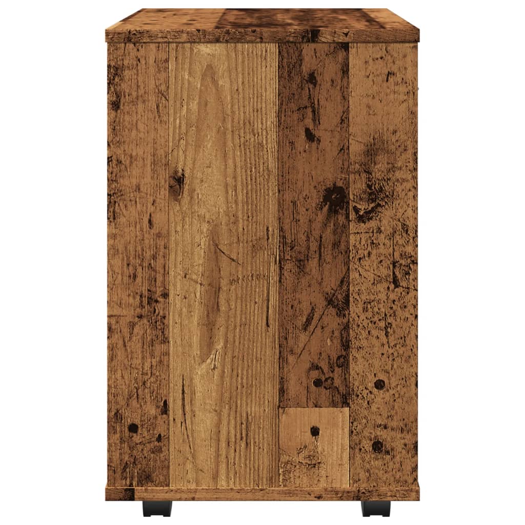 vidaXL Szafka na kółkach, stare drewno, 46x36x59 cm