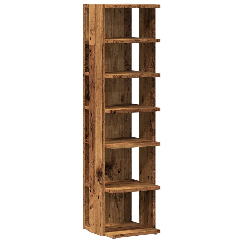 vidaXL Szafka na buty, stare drewno, 28x27x102 cm