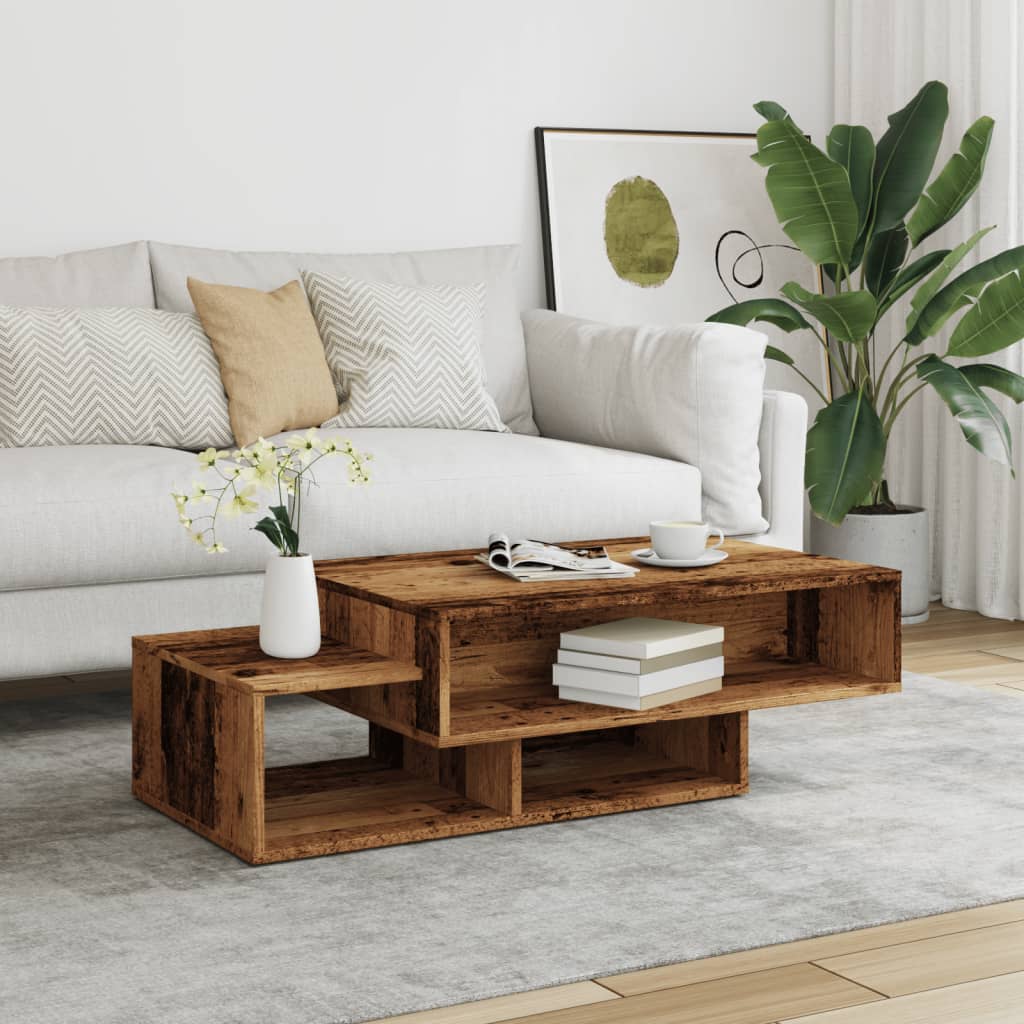 vidaXL Stolik kawowy, stare drewno, 105x55x32 cm