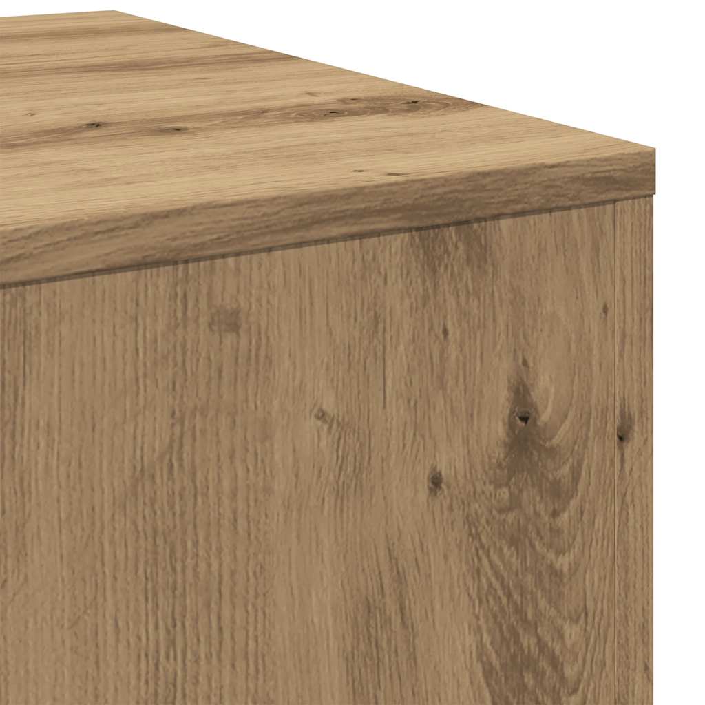 vidaXL Stoliki boczne, 3 szt., dąb artisan, materiał drewnopochodny
