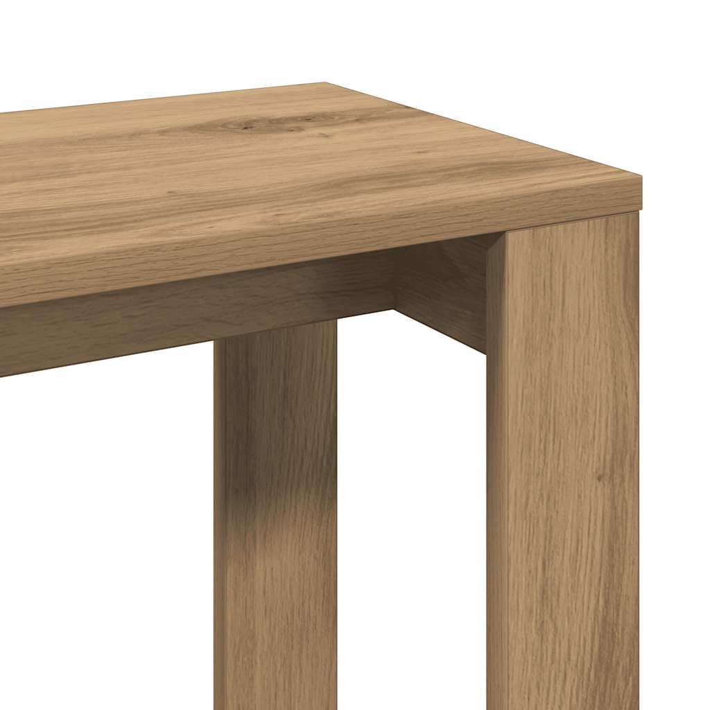 vidaXL Stoliki wsuwane pod siebie, 3 szt., kolor dąb artisan