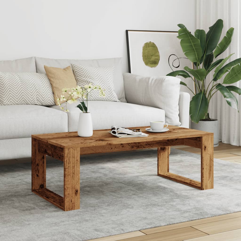 vidaXL Stolik kawowy, kolor starego drewna, 102x50x35 cm