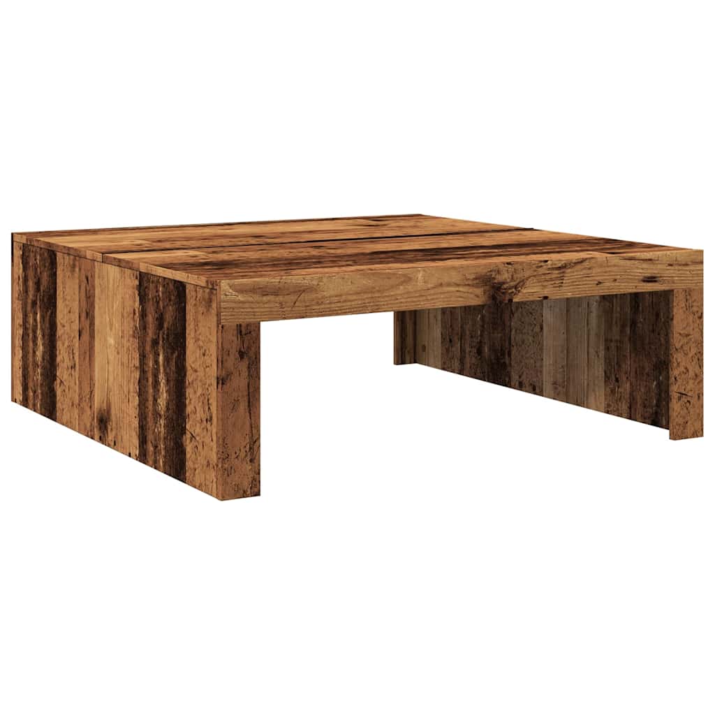 vidaXL Stolik kawowy, kolor starego drewna, 100x100x35 cm