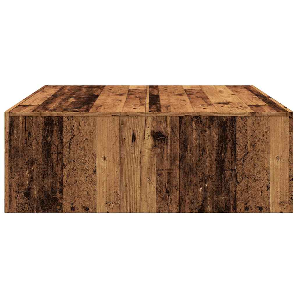 vidaXL Stolik kawowy, kolor starego drewna, 100x100x35 cm