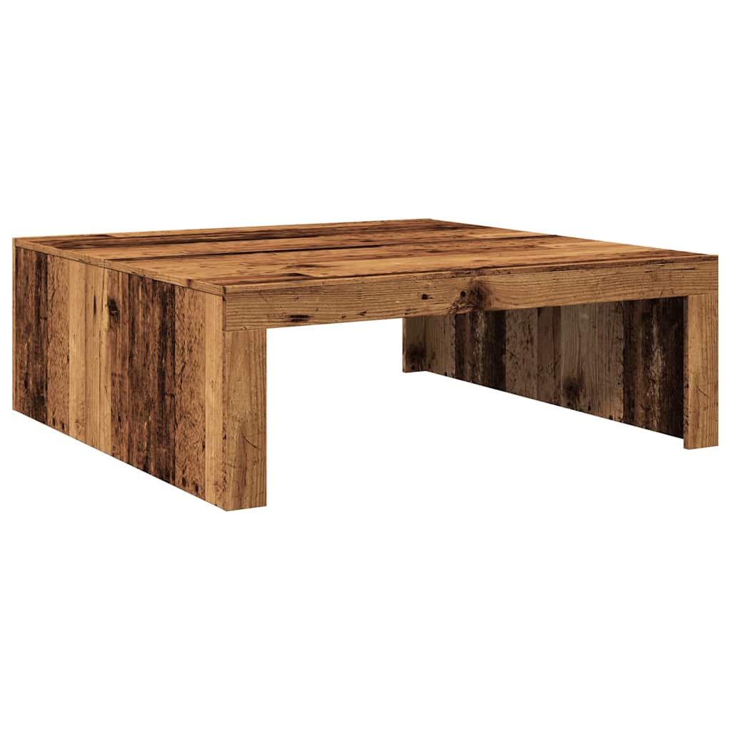 vidaXL Stolik kawowy, kolor starego drewna, 100x100x35 cm