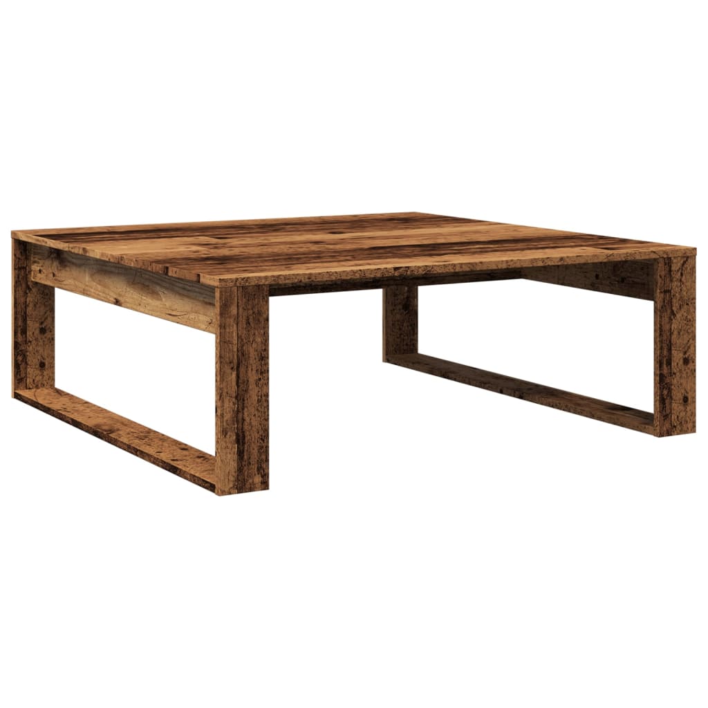vidaXL Stolik kawowy, kolor starego drewna, 100x100x35 cm