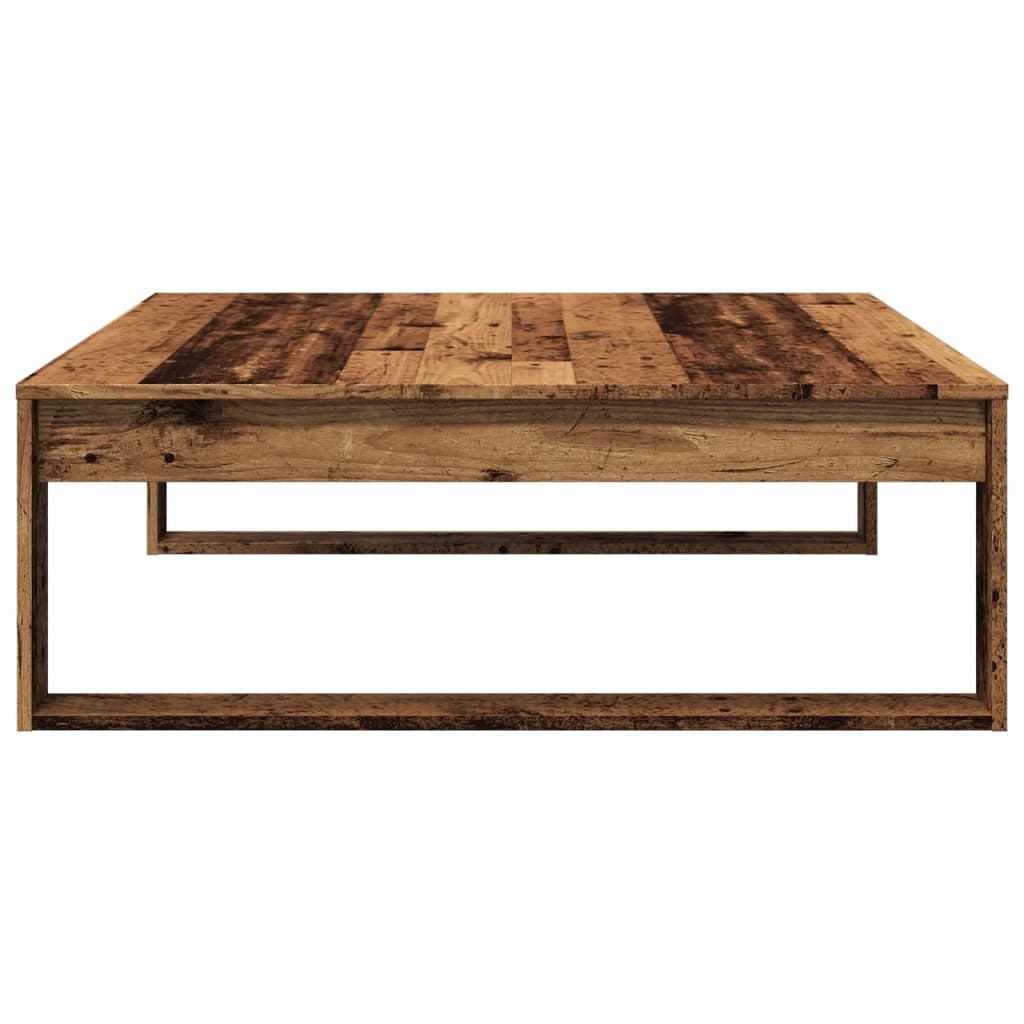 vidaXL Stolik kawowy, kolor starego drewna, 100x100x35 cm