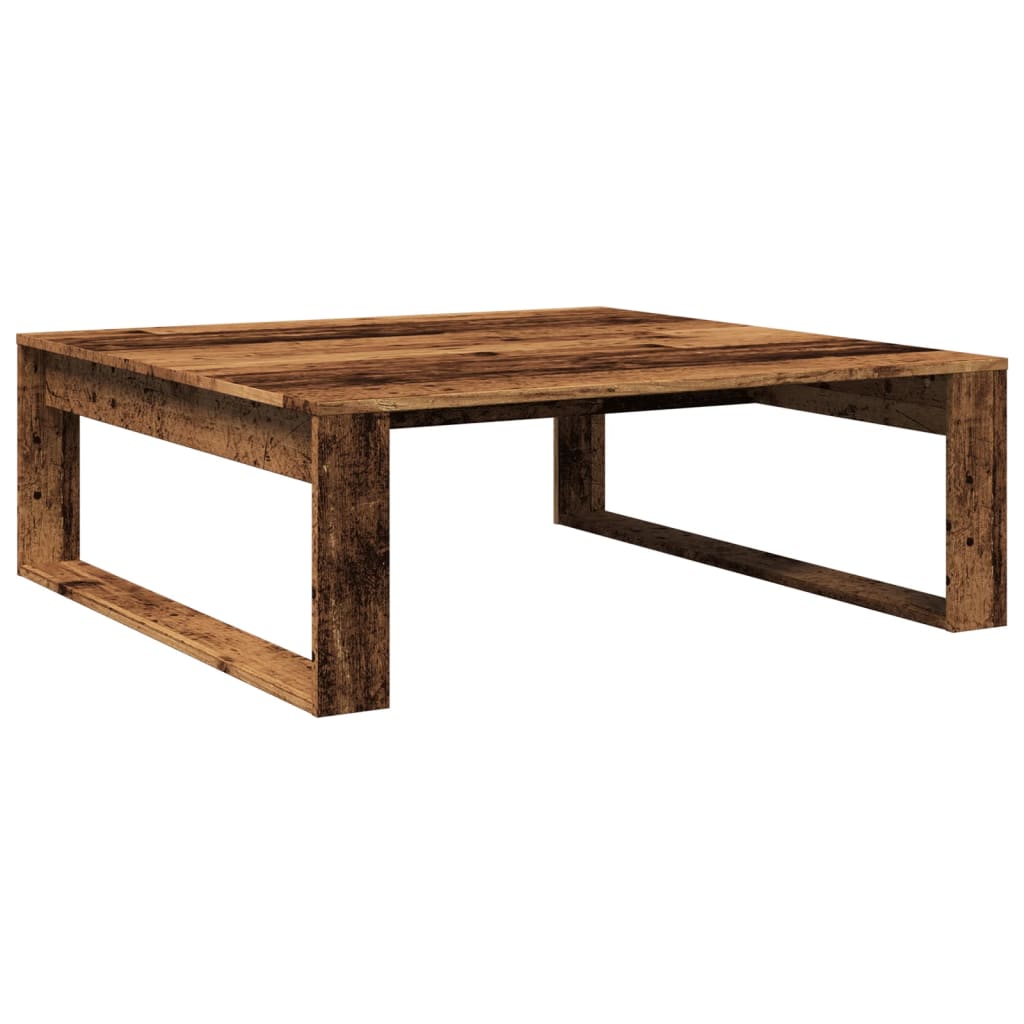 vidaXL Stolik kawowy, kolor starego drewna, 100x100x35 cm