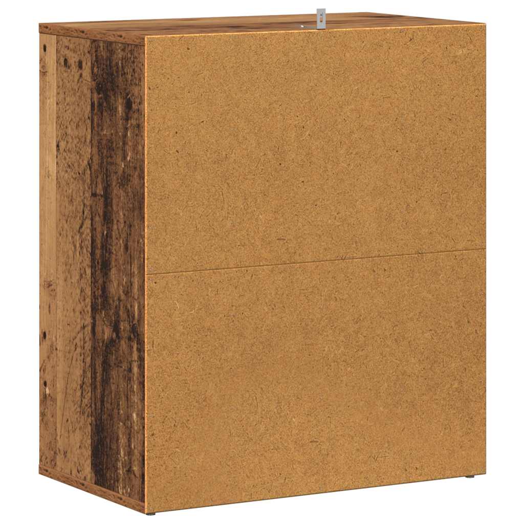 vidaXL Szafka na buty, czarna, 60x35x70 cm, materiał drewnopochodny