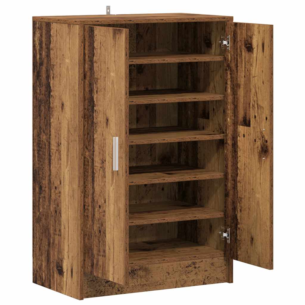 vidaXL Szafka na buty, stare drewno, 60x35x92 cm