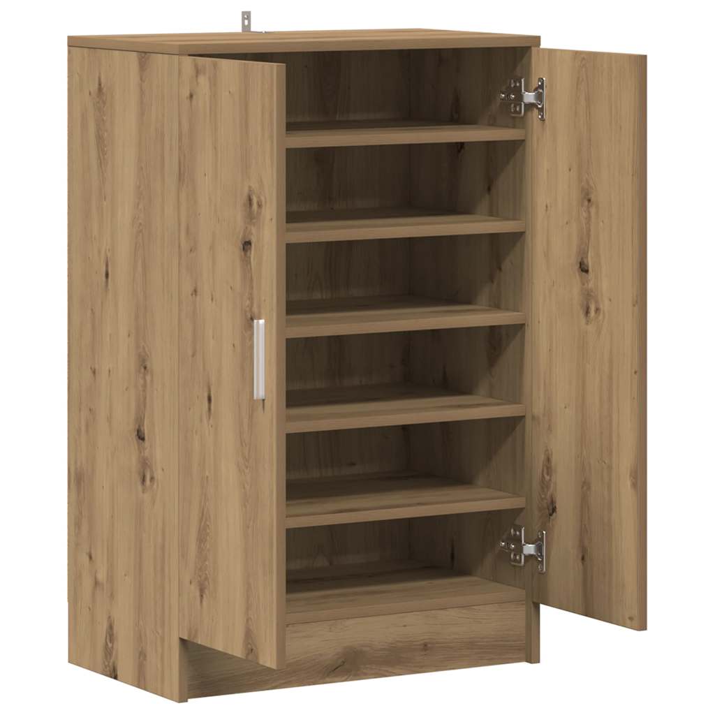 vidaXL Szafka na buty, dąb artisan 60x35x92 cm materiał drewnopochodny