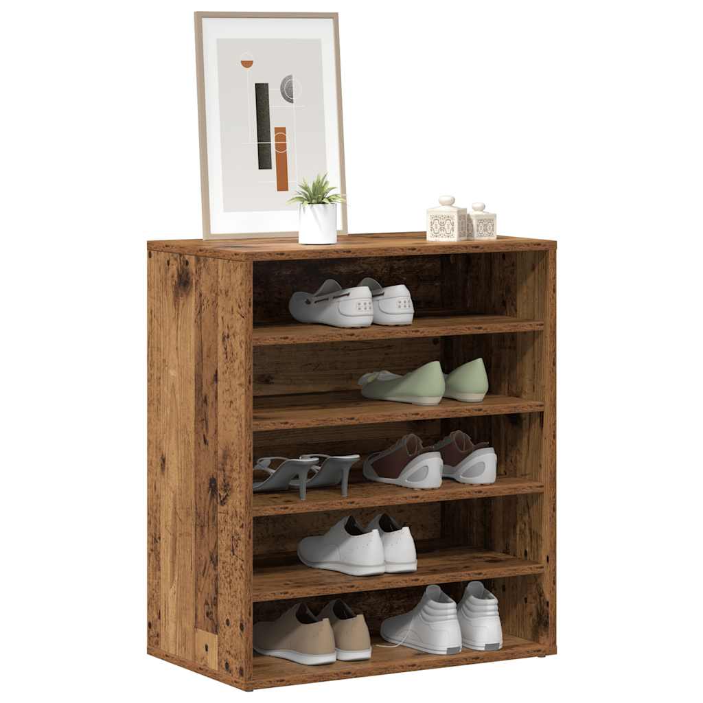 vidaXL Szafka na buty, stare drewno 60x35x70cm materiał drewnopochodny
