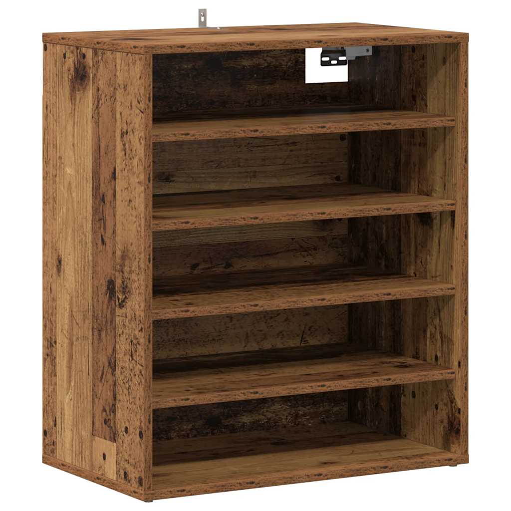 vidaXL Szafka na buty, stare drewno 60x35x70cm materiał drewnopochodny