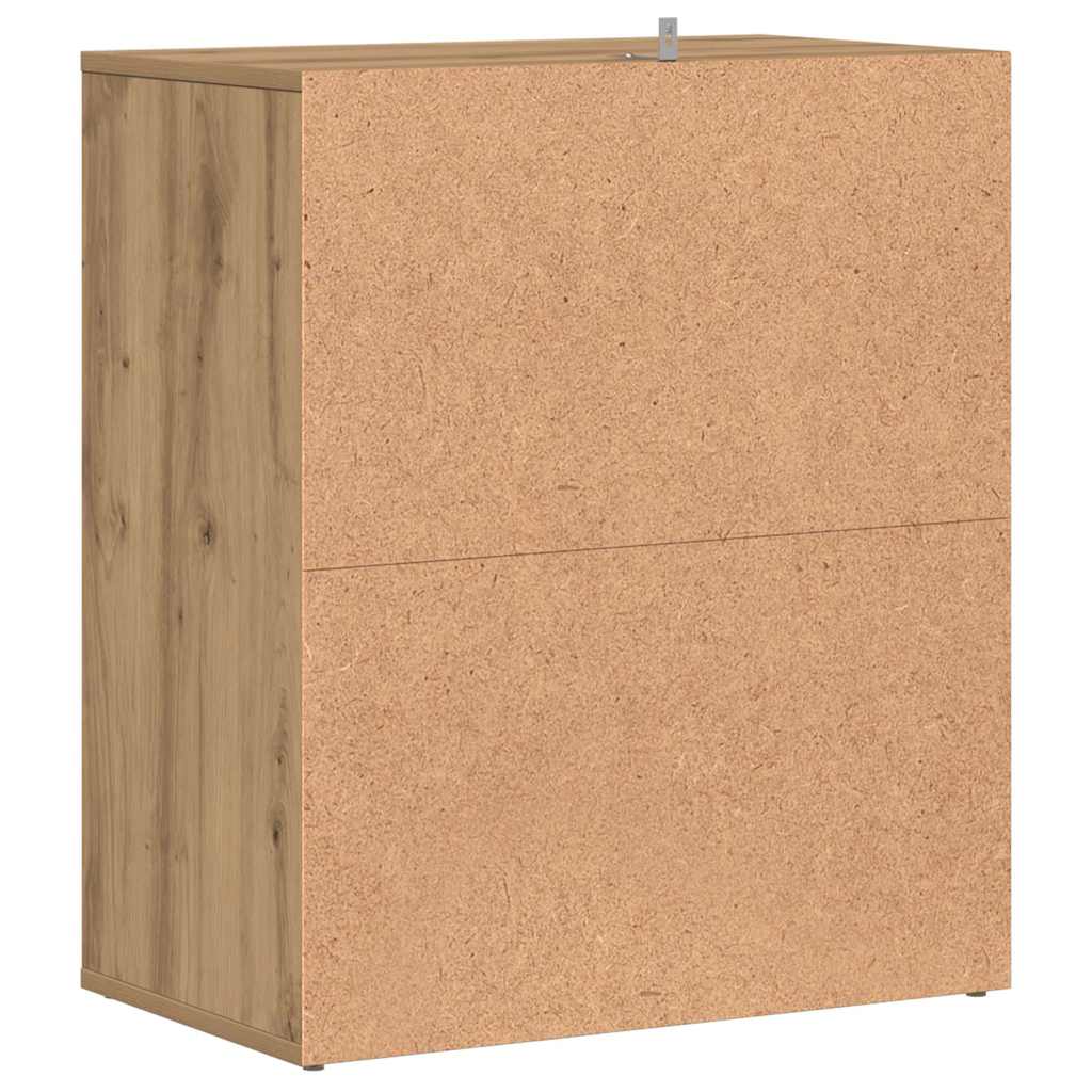vidaXL Szafka na buty, dąb artisan 60x35x70 cm materiał drewnopochodny