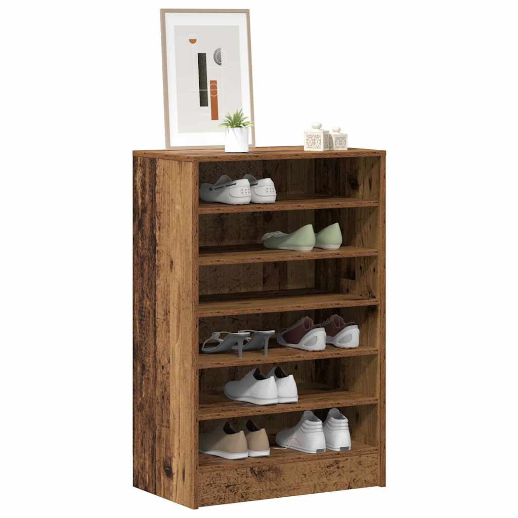 vidaXL Szafka na buty, stare drewno, 60x35x92 cm