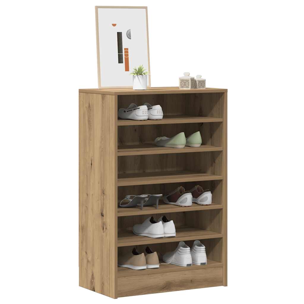 vidaXL Szafka na buty, dąb artisan 60x35x92 cm materiał drewnopochodny