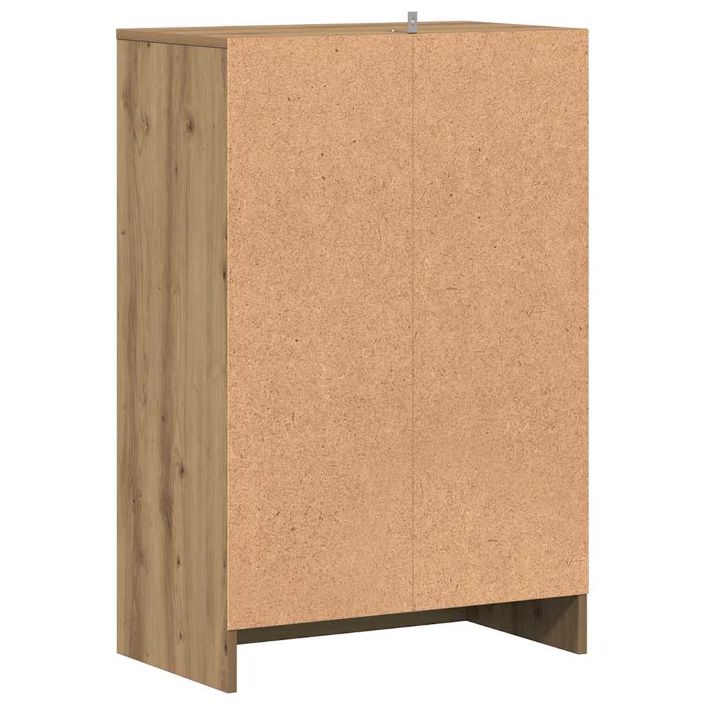 vidaXL Szafka na buty, dąb artisan 60x35x92 cm materiał drewnopochodny