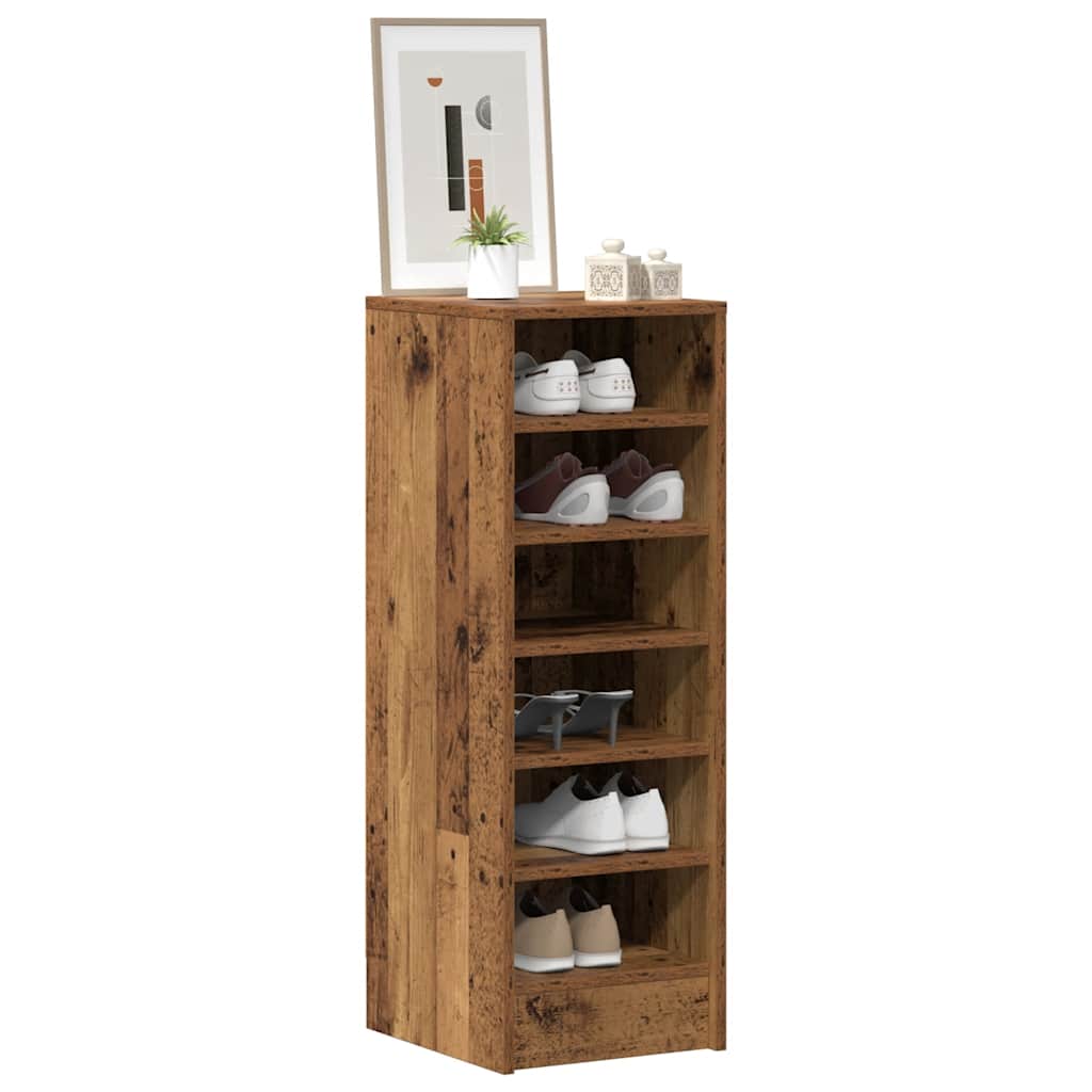 vidaXL Szafka na buty, stare drewno, 32x35x92 cm