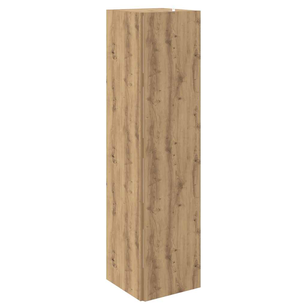 vidaXL Szafka narożna, dąb artisan, 33x33x132 cm