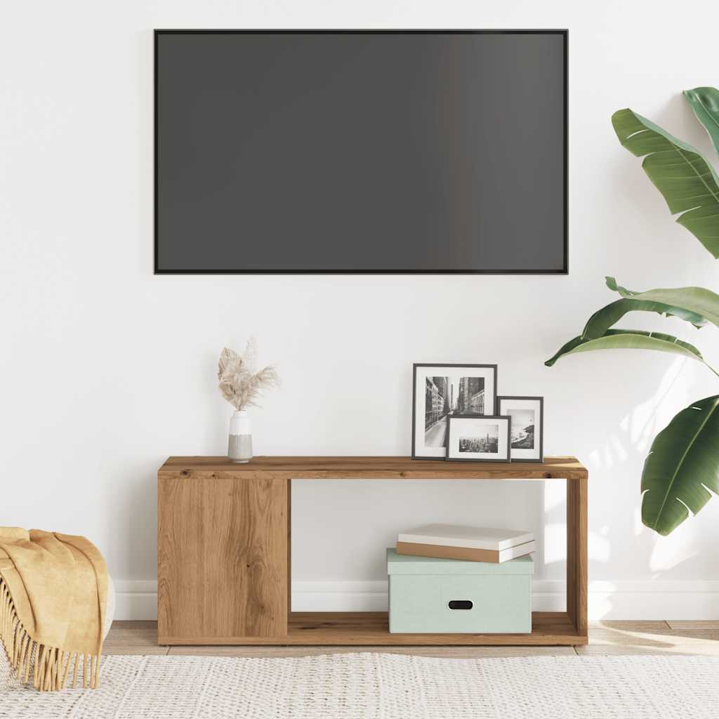 vidaXL Szafka pod TV, dąb artisan, 80x24x32 cm