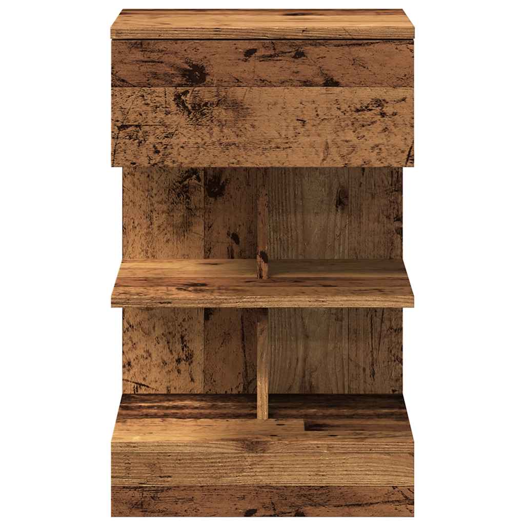 vidaXL Szafka nocna, stare drewno, 40x35x65 cm