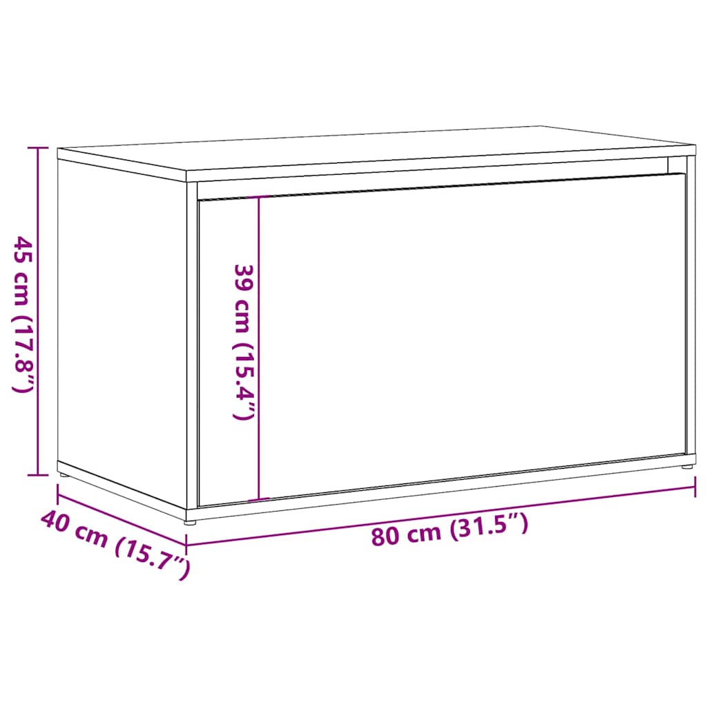 vidaXL Ławka do holu 80x40x45 cm Stare drewno Drewno klejone
