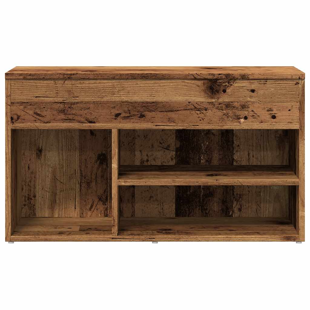 vidaXL Ławka ze schowkiem na buty, stare drewno, 80x30x45 cm