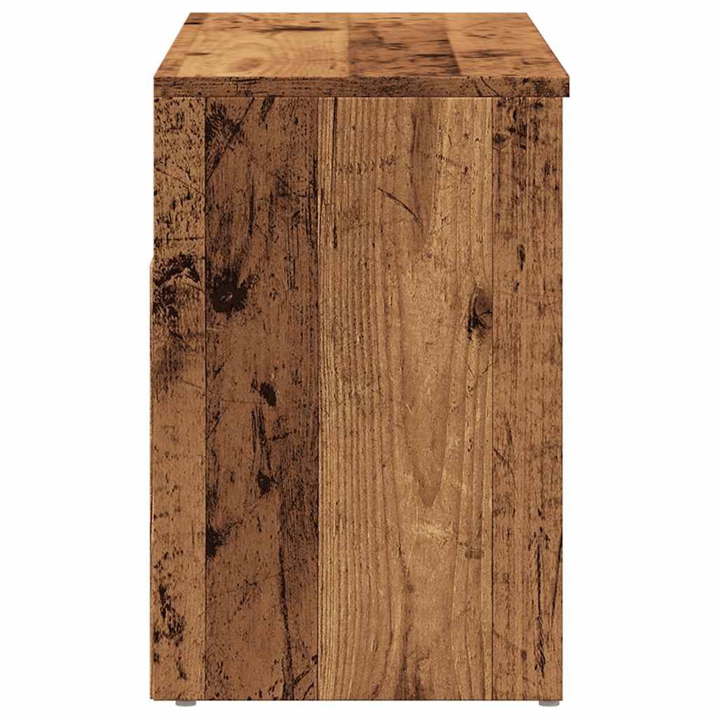vidaXL Ławka ze schowkiem na buty, stare drewno, 80x30x45 cm