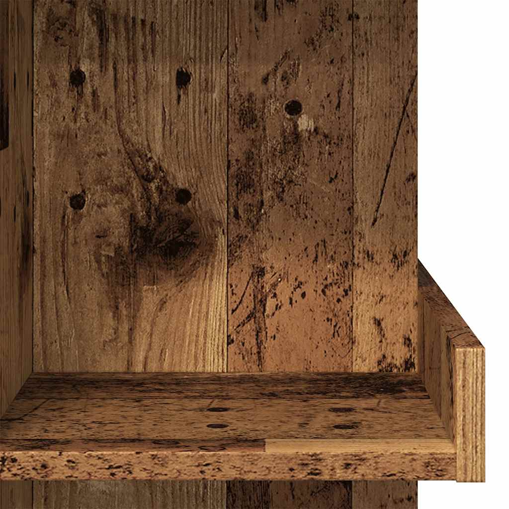 vidaXL Stolik barowy z półkami, stare drewno, 100x48x101,5 cm