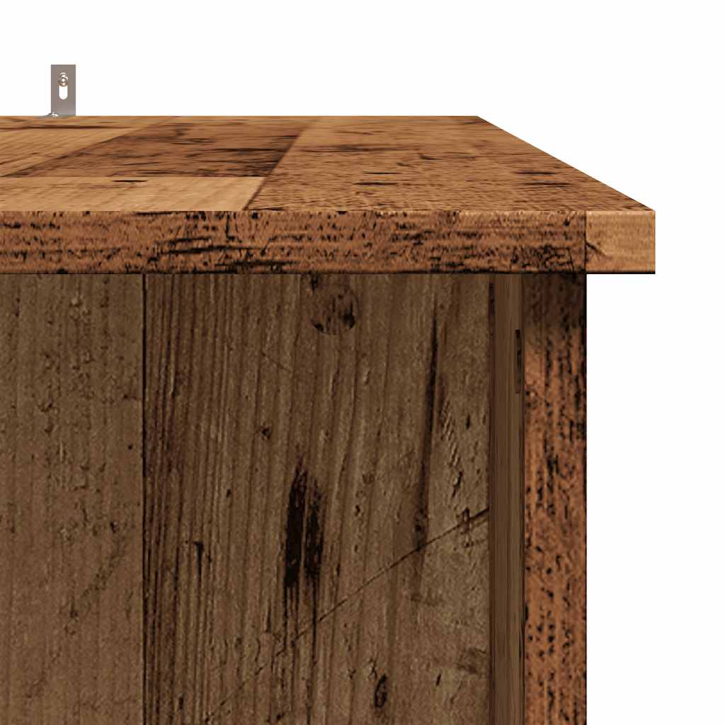 vidaXL Stolik barowy z półkami, stare drewno, 102x50x103,5 cm
