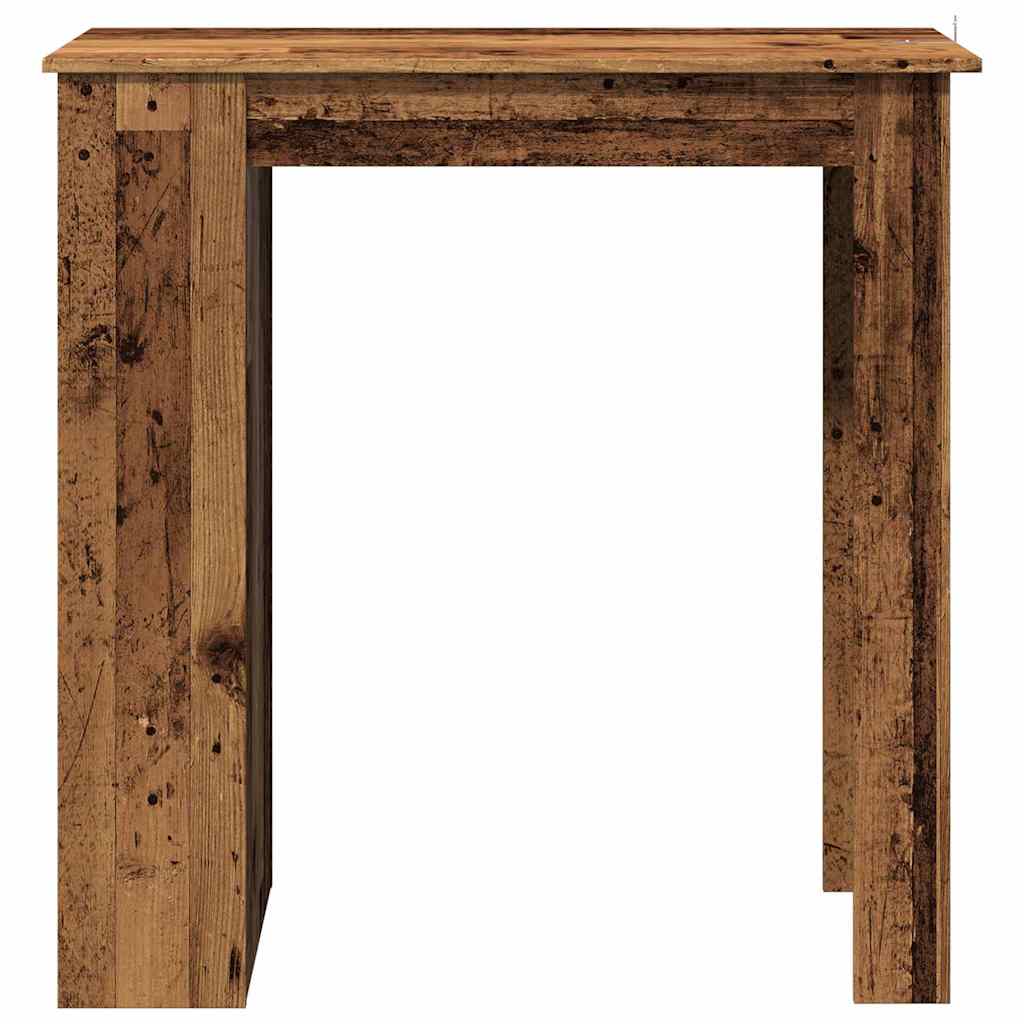 vidaXL Stolik barowy ze schowkiem, stare drewno, 102x50x103,5 cm