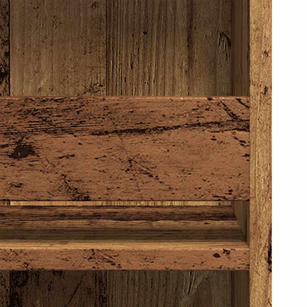 vidaXL Stolik barowy ze schowkiem, stare drewno, 102x50x103,5 cm