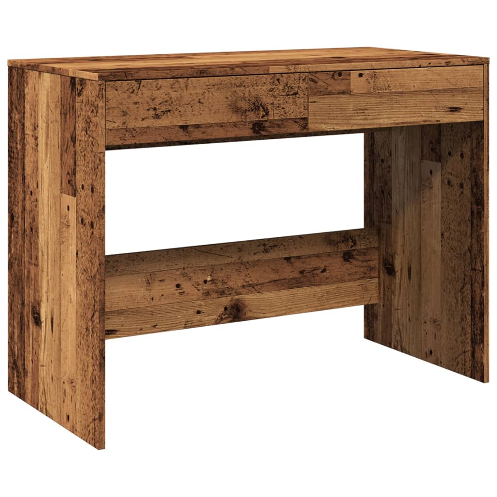 vidaXL Biurko, stare drewno, 101x50x76,5 cm, materiał drewnopochodny