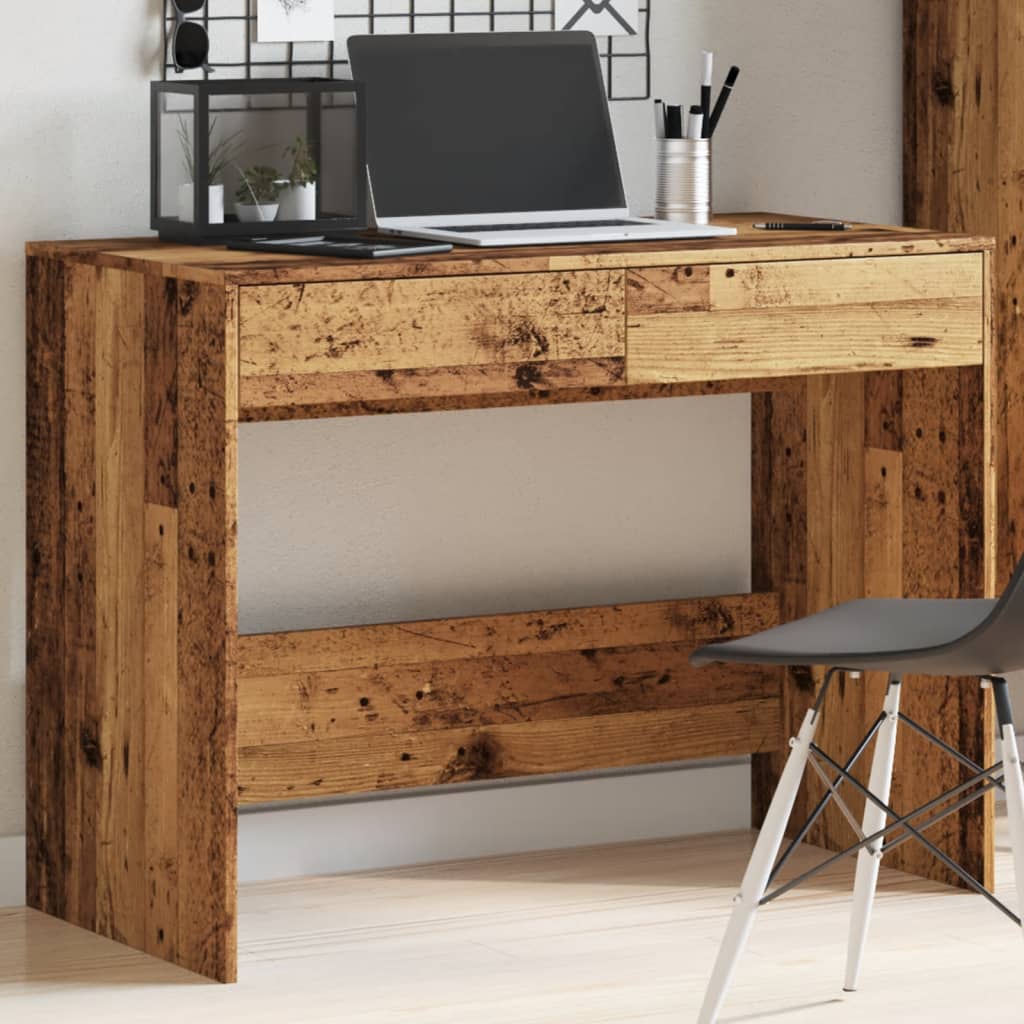 vidaXL Biurko, stare drewno, 101x50x76,5 cm, materiał drewnopochodny