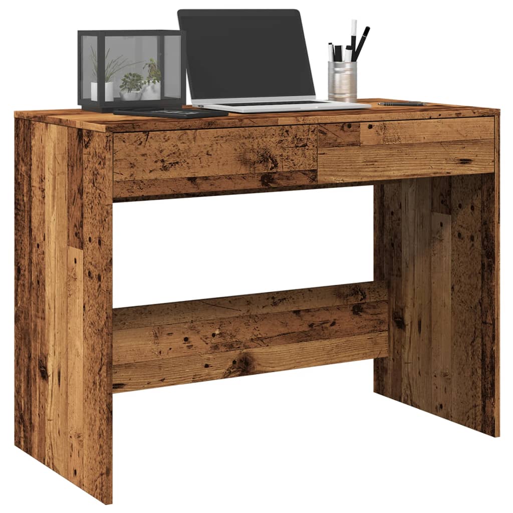vidaXL Biurko, stare drewno, 101x50x76,5 cm, materiał drewnopochodny