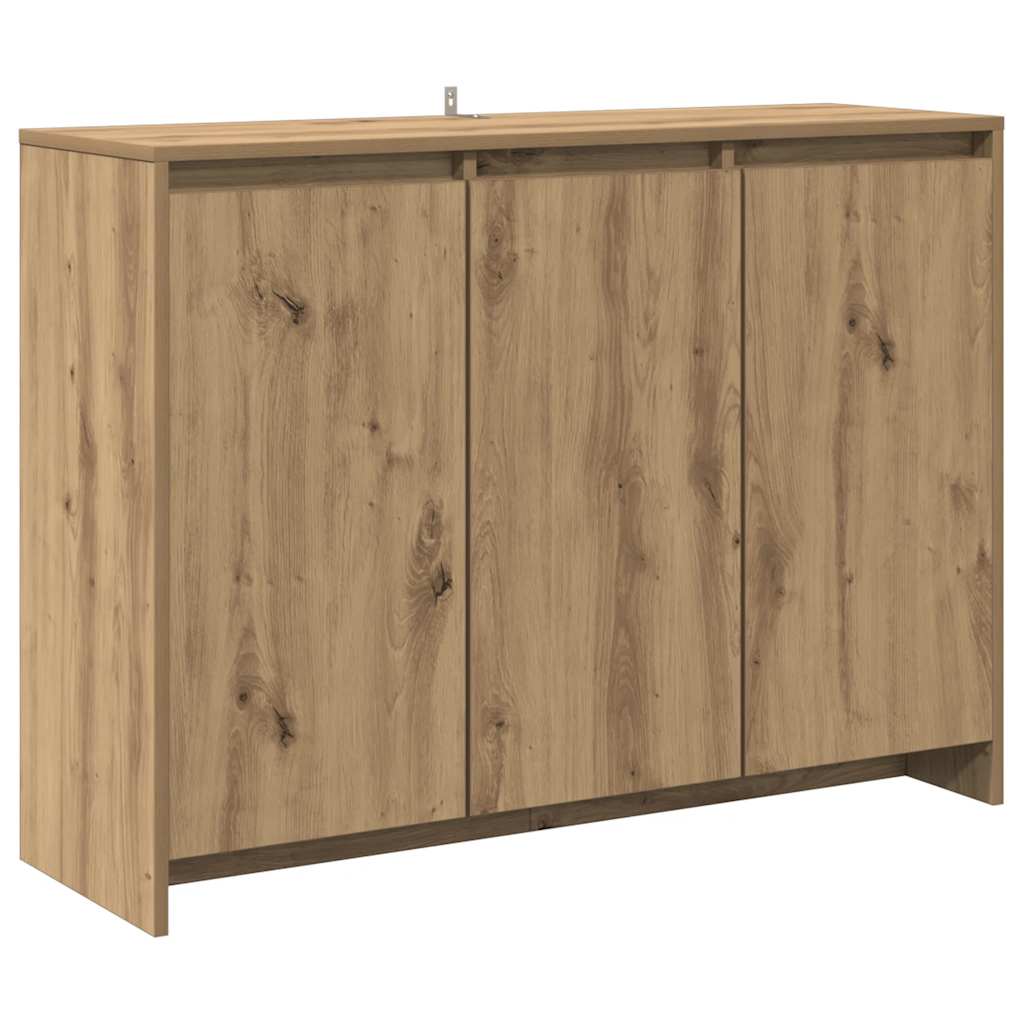 vidaXL Szafka, dąb artisan, 102x33x75 cm, materiał drewnopochodny