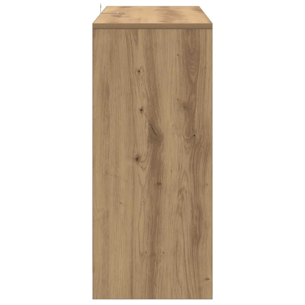 vidaXL Szafka, dąb artisan, 102x33x75 cm, materiał drewnopochodny