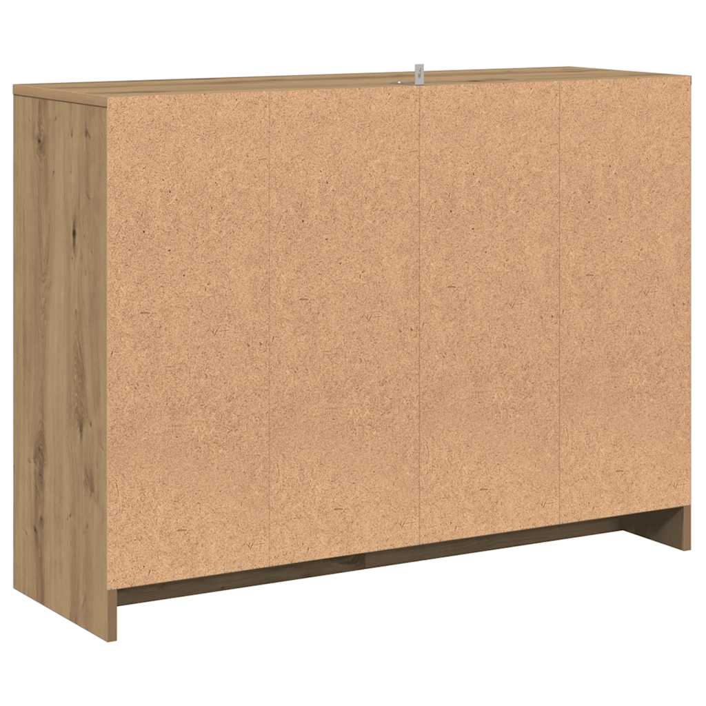 vidaXL Szafka, dąb artisan, 102x33x75 cm, materiał drewnopochodny