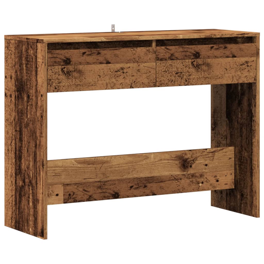 vidaXL Stolik konsolowy, stare drewno, 100x35x76,5 cm
