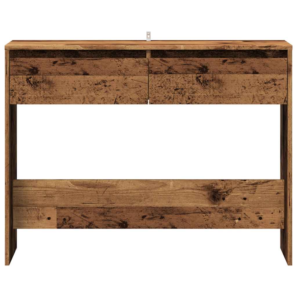 vidaXL Stolik konsolowy, stare drewno, 100x35x76,5 cm