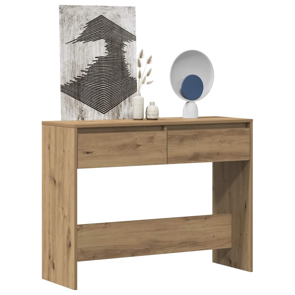 vidaXL Stolik konsolowy, dąb artisan, 100x35x76,5 cm