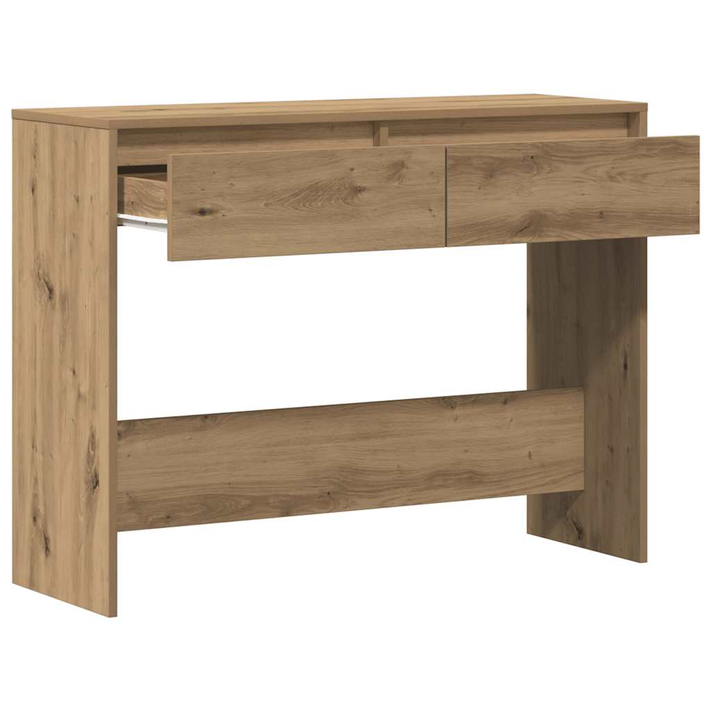 vidaXL Stolik konsolowy, dąb artisan, 100x35x76,5 cm