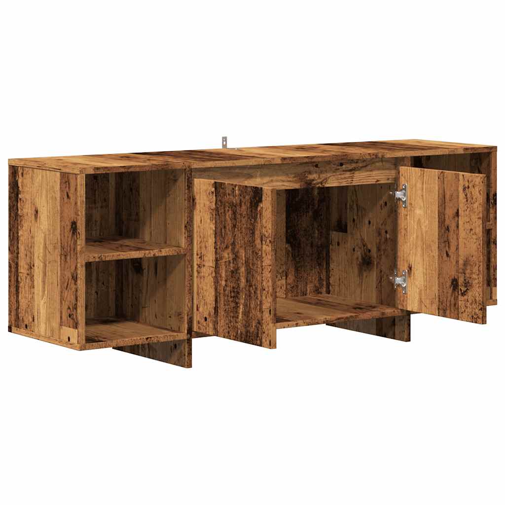 vidaXL Szafka TV, stare drewno, 130x35x50cm, materiał drewnopochodny