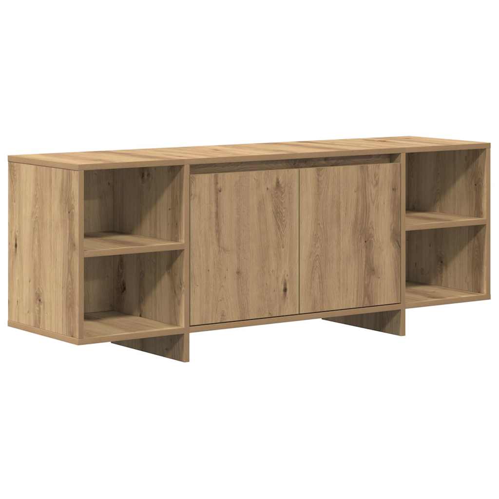 vidaXL Szafka TV, dąb artisan, 130x35x50 cm, materiał drewnopochodny